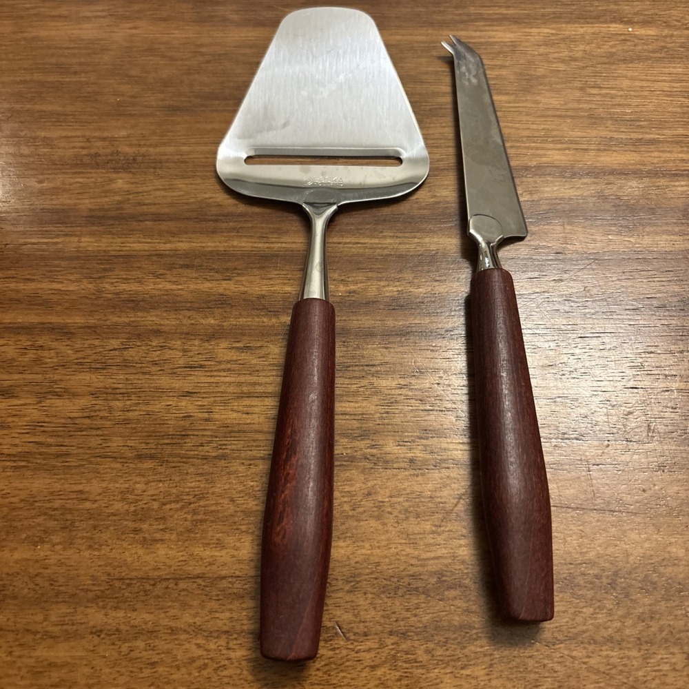 BOSKA Holland Cheese Slicer & Cheese Presentation Knife Rosewood Handle VTG